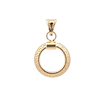 Colgante De Oro Amarillo 18K Circular Tallado