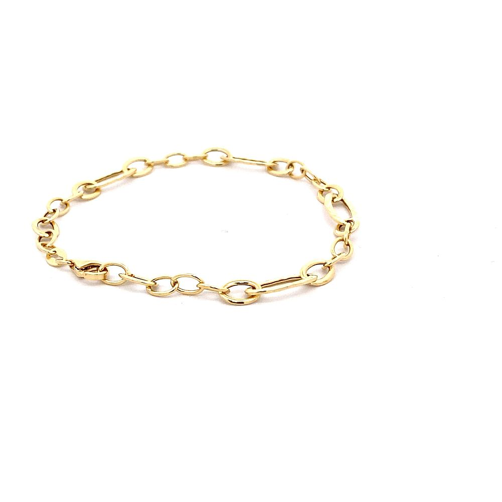 Pulsera De Oro Amarillo 18K Eslabonada Talladas