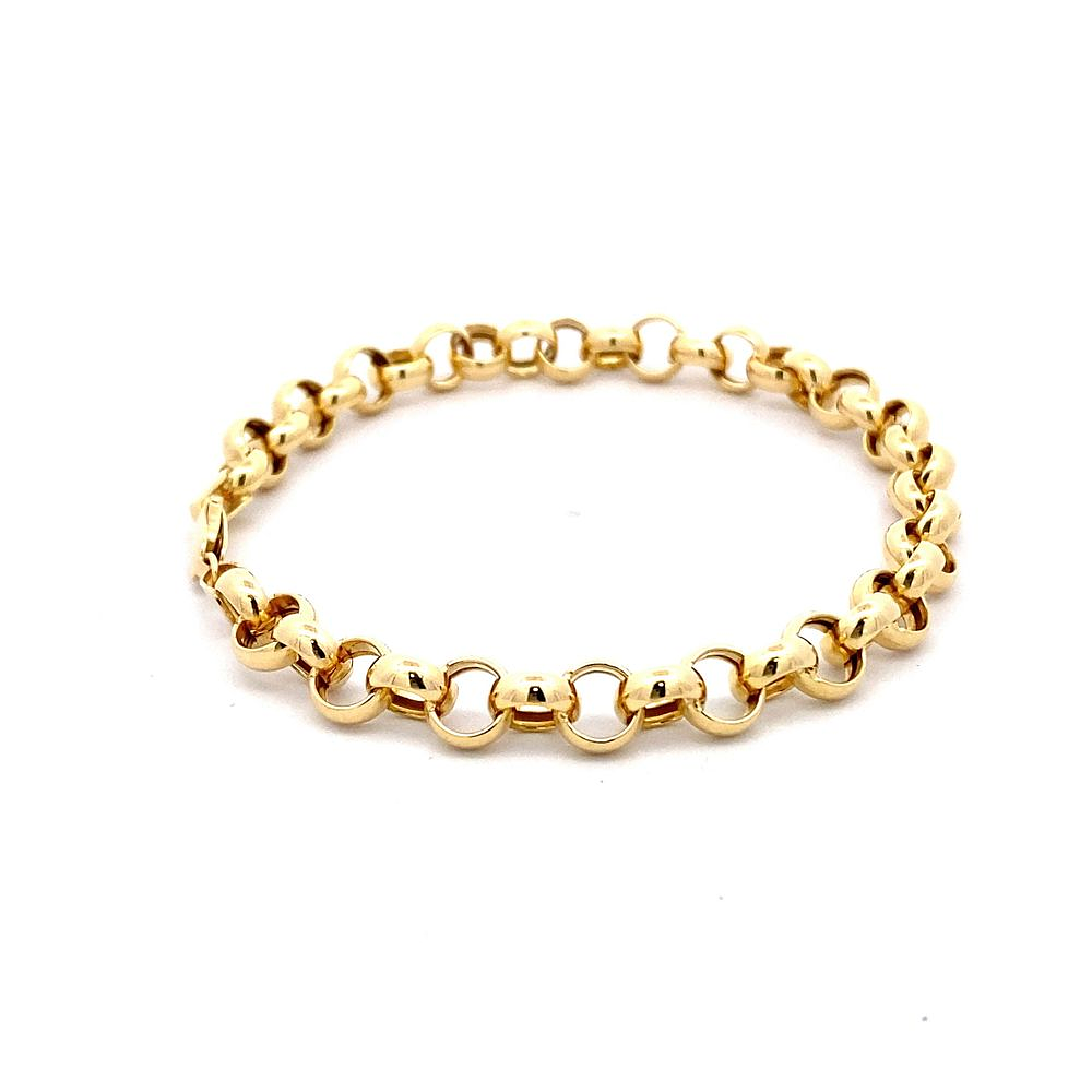 Pulsera De Oro Amarillo 18K Rolo 