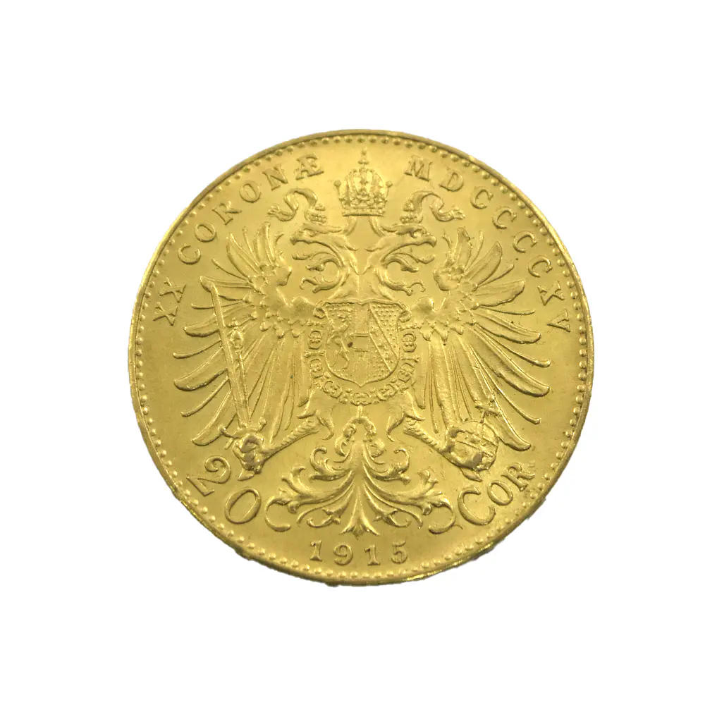 Moneda Extranjera 20 Korona Austria-Hungría - Año 1915