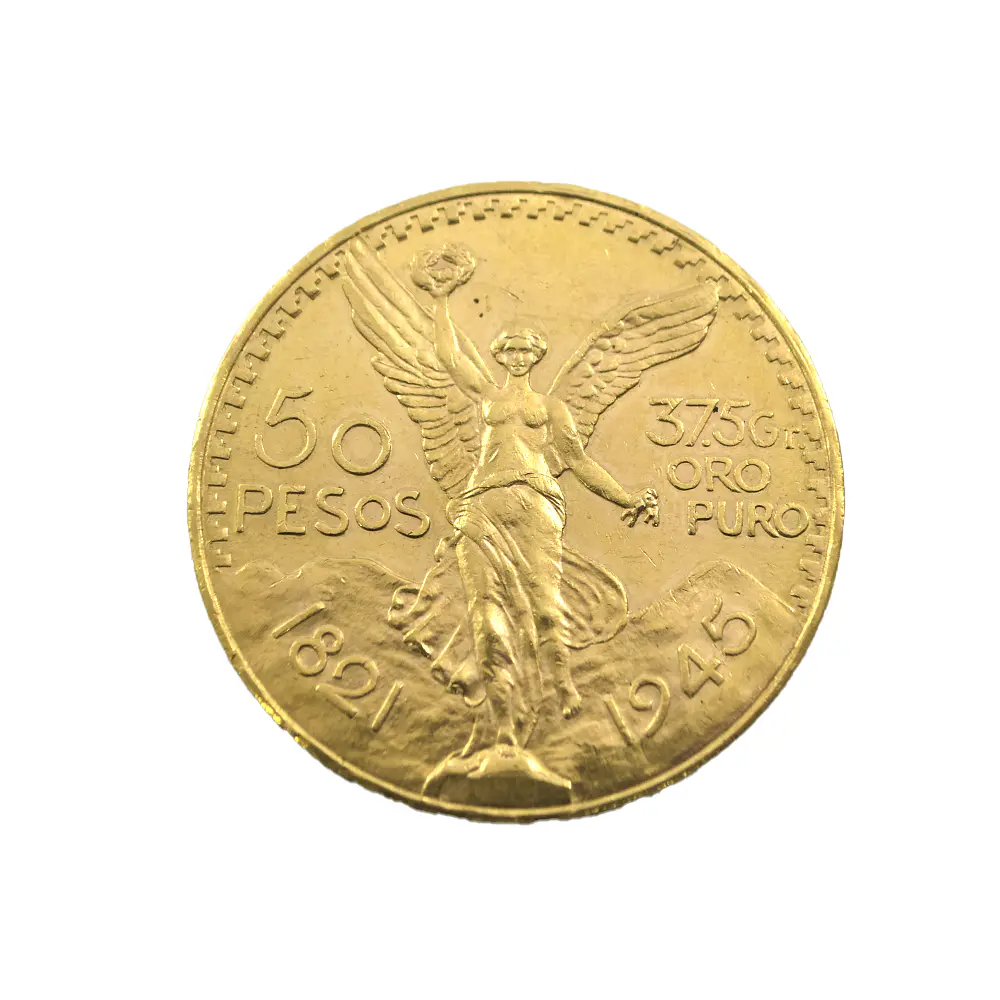 Moneda Extranjera de 50 Pesos de México - Centenario 1945