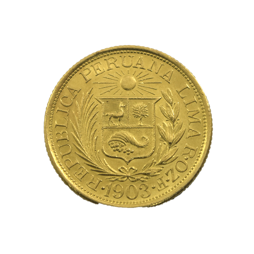 Moneda Extranjera 1 Libra de Perú - Año 1903