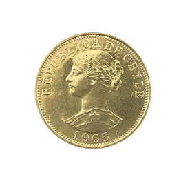  Moneda Nacional de 50 Pesos Chilenos (5 Cóndores) - Año 1965