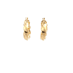 Aros De Oro Amarillo 18K Entorchados Liso