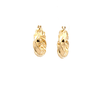 Aros De Oro Amarillo 18K Entorchados Liso