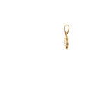 Colgante De Oro Amarillo 18K Trébol Con Piedras Incoloras