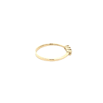 Anillo De Oro Amarillo 18K Tresillo Con Piedras