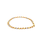 Pulsera De Tres Oro 18K Flores Mateados