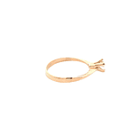 Anillo De Oro Amarillo 18K Solitario Con Piedra 