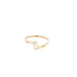 Anillo De Oro Amarillo 18K Ipsilon Calado