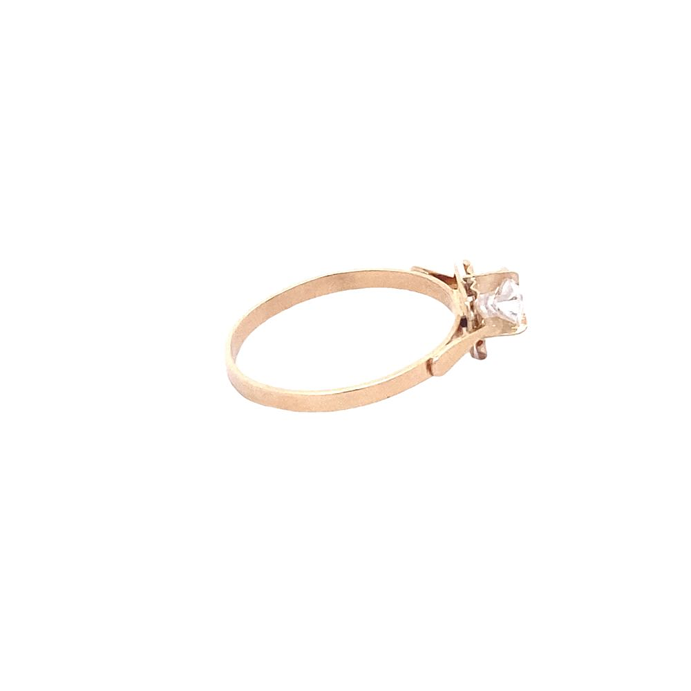 Anillo De Oro Amarillo 18K Solitario Mabelle Con Piedra