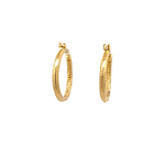 Aros De Oro Amarillo 18K Tubulares Tallados