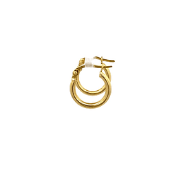 Aros De Oro Amarillo 18K Tubulares Lisos 