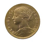 Moneda de Oro de 20 Pesos Chilenos (2 Cóndores) – Año 1917