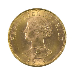 Moneda de Oro de 50 Pesos Chilenos (5 Cóndores) – Año 1974
