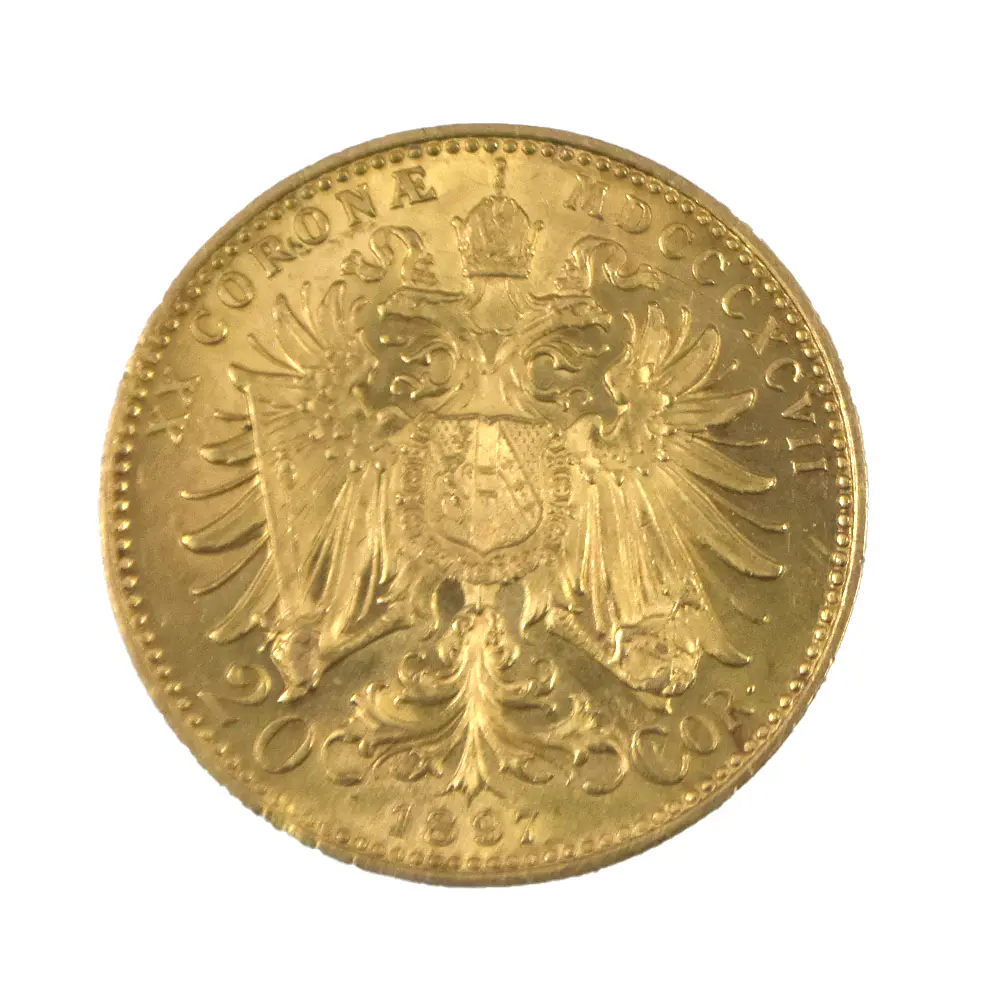 Moneda de Oro de 20 Corona de Austria-Hungría – Año 1897