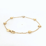 Pulsera De Tres Oro 18K Labrada Con Estrellas