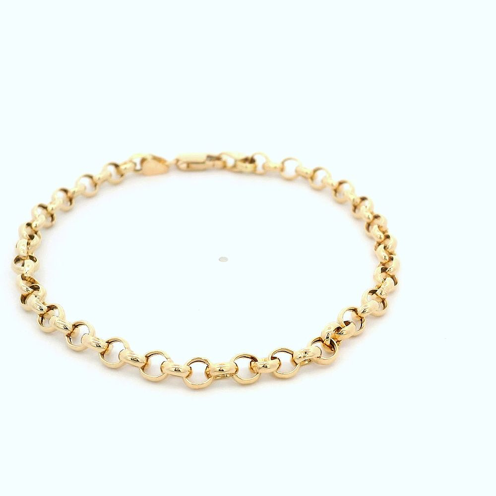 Pulsera De Oro Amarillo 18K Rolo 