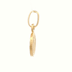 Colgante De Oro Amarillo 18K Religioso Circular