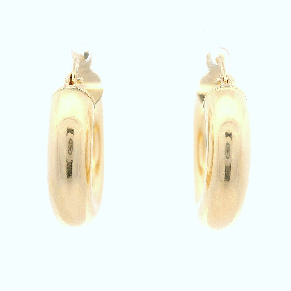 Aros De Oro Amarillo 18K Tubular Liso