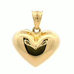 Colgante De Tres Oro 18K Corazon Inflado