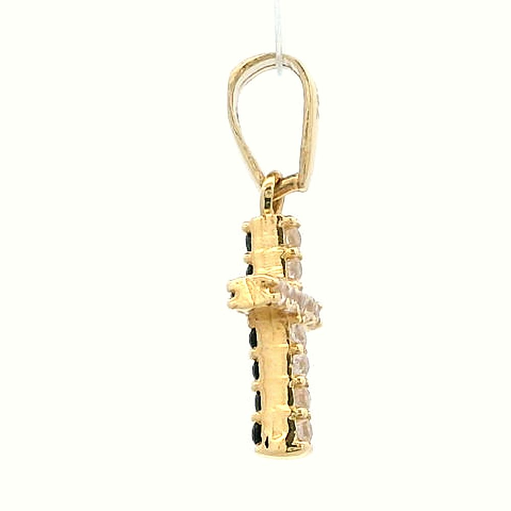 Colgante De Oro Amarillo 18K Cruz Reversible