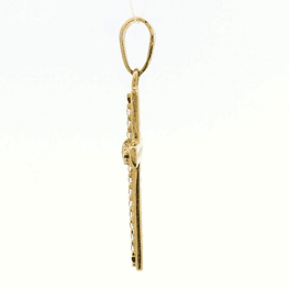 Colgante De Oro Amarillo 18K Cruz Religiosa