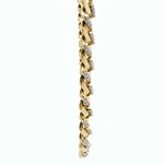 Cadena De Oro Amarillo 18K Groumet Con Piedras