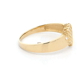 Anillo De Oro Amarillo 18K Corazon Calado