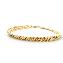 Pulsera Oro Amarillo 18K Malla Groumet