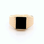 Anillo De Oro Rosado 18K Sello Tallado Con Piedra