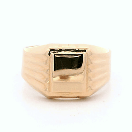 Anillo De Oro Rosado 18K Sello Liso