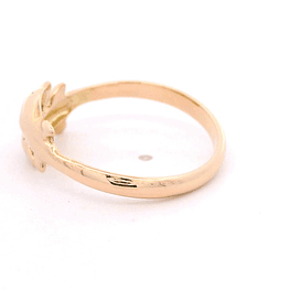 Anillo De Oro Amarillo 18K Delfines Abierto