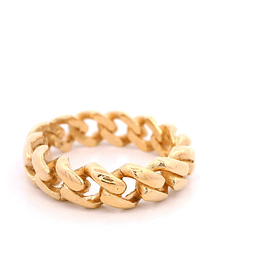 Anillo de Oro 18K Estilo Groumet Calado Talla 18