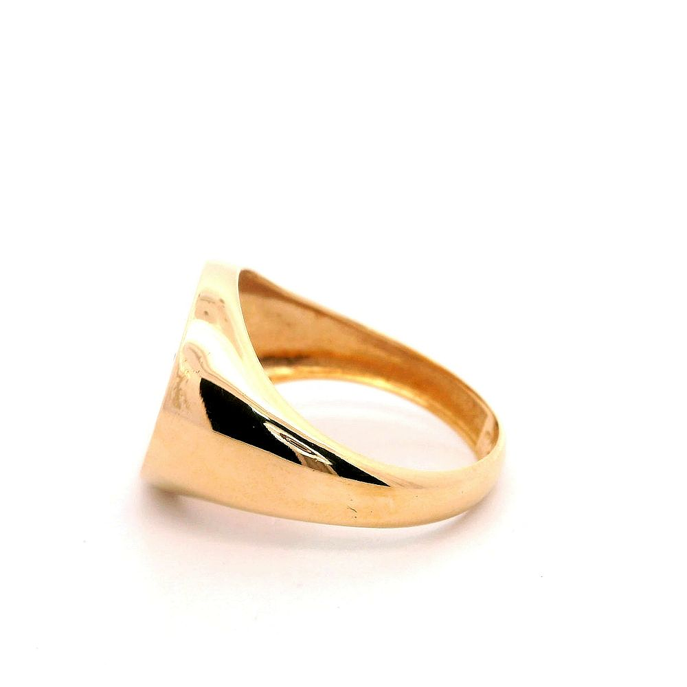 Anillo de Oro 18K con Sello "Carpe Diem" - Talla 24