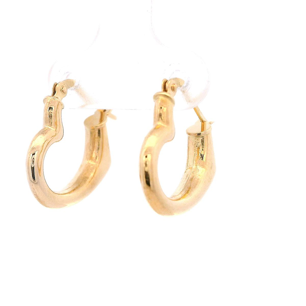 Aros Oro Amarillo 18K - Corazones Lisos