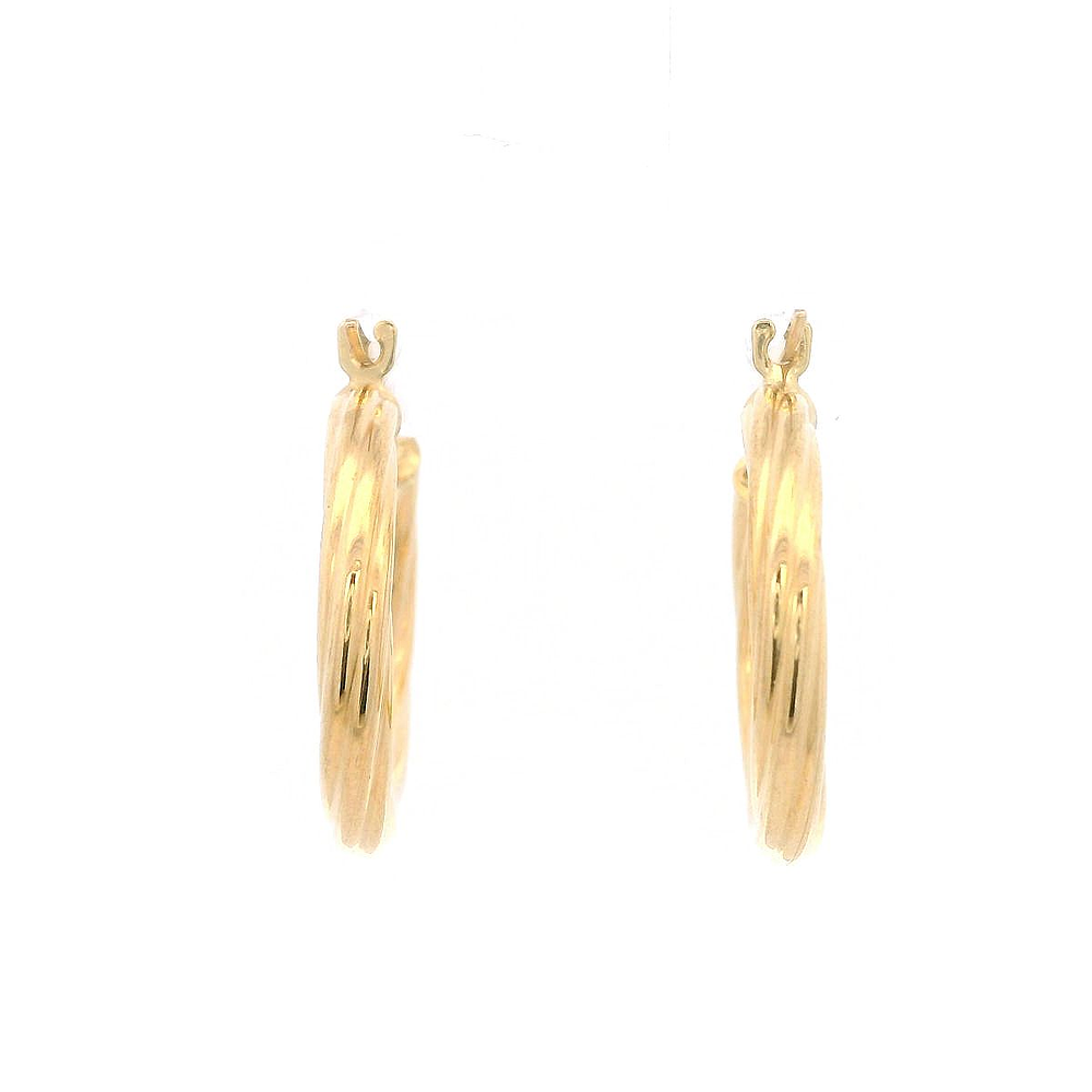 Aros Oro Amarillo 18K - Argollas Torcidas