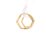 Aros Oro Amarillo 18K - Hexagonales