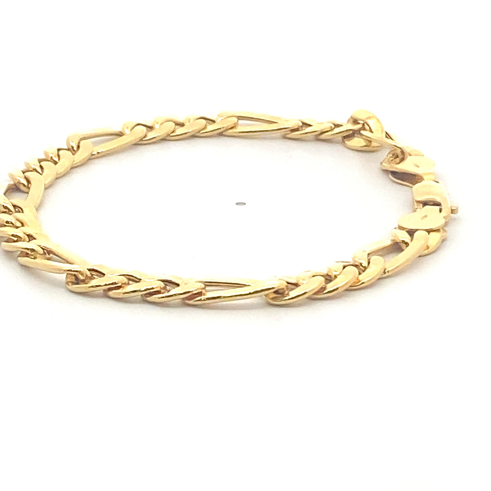 Pulsera Oro Amarillo 18K - Figaro 3x1 Roche