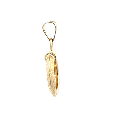 Colgante Oro Amarillo 18K - Circular Calado Tallado con Valier