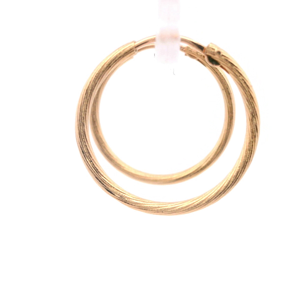 Aros de Oro Rosado 18K Tubulares Criollos Facetados