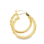 Aros de Oro Amarillo 18K Argollas con Tourbillon 