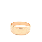 Anillo de Oro Rosado 18K Sello con Centro Liso