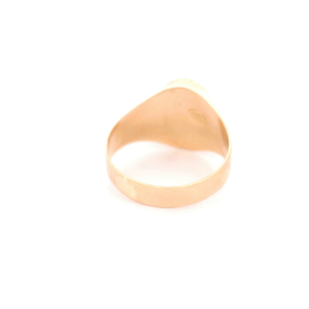 Anillo de Oro Rosado 18K Sello Ovalado