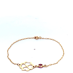 Pulsera de Oro Rosado 18K Limada