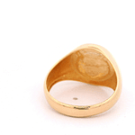 Anillo De Oro 18K con Sello de Tigre Tallado en Diseño Circular