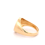 Anillo de Oro Amarillo 18K Caballo Tallado Circular 