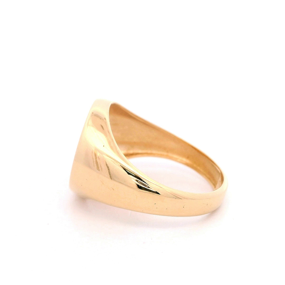 Anillo de Oro Amarillo 18K con Sello León Tallado