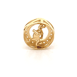 Colgante de Oro Amarillo 18K Circular  Con Punto De Luz