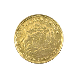 Moneda de 50 Pesos Chilenos (5 Cóndores) Año 1926